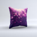 Dark Purple with Desending Lightdrops ink-Fuzed Decorative Throw Pillow