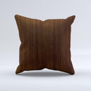 Dark Quartered Wood ink-Fuzed Decorative Throw Pillow
