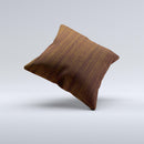 Dark Quartered Wood ink-Fuzed Decorative Throw Pillow