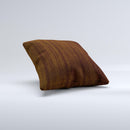 Dark Quartered Wood ink-Fuzed Decorative Throw Pillow