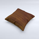 Dark Quartered Wood ink-Fuzed Decorative Throw Pillow