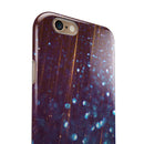Dark Radient Orbs of Blue with Streaks iPhone 6/6s or 6/6s Plus 2-Piece Hybrid INK-Fuzed Case