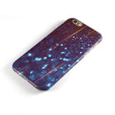 Dark Radient Orbs of Blue with Streaks iPhone 6/6s or 6/6s Plus 2-Piece Hybrid INK-Fuzed Case