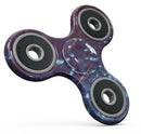 Dark Radient Orbs of Blue with Streaks Full-Body Fidget Spinner Skin-Kit