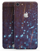 Dark Radient Orbs of Blue with Streaks - Skin-kit for the iPhone 8 or 8 Plus