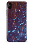 Dark Radient Orbs of Blue with Streaks - iPhone X Clipit Case