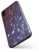Dark Radient Orbs of Blue with Streaks - iPhone X Skin-Kit