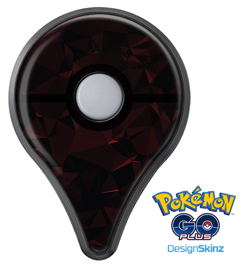 Dark Red Geometric Triangles Pokémon GO Plus Vinyl Protective Decal Skin Kit