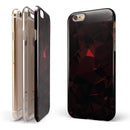 Dark Red Geometric Triangles iPhone 6/6s or 6/6s Plus 2-Piece Hybrid INK-Fuzed Case