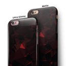 Dark Red Geometric Triangles iPhone 6/6s or 6/6s Plus 2-Piece Hybrid INK-Fuzed Case
