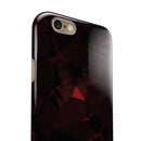Dark Red Geometric Triangles iPhone 6/6s or 6/6s Plus 2-Piece Hybrid INK-Fuzed Case
