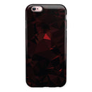 Dark Red Geometric Triangles iPhone 6/6s or 6/6s Plus 2-Piece Hybrid INK-Fuzed Case