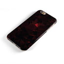 Dark Red Geometric Triangles iPhone 6/6s or 6/6s Plus 2-Piece Hybrid INK-Fuzed Case