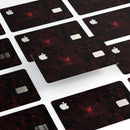 Dark Red Geometric Triangles - Premium Protective Decal Skin-Kit for the Apple Credit Card