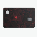 Dark Red Geometric Triangles - Premium Protective Decal Skin-Kit for the Apple Credit Card
