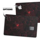 Dark Red Geometric Triangles - Premium Protective Decal Skin-Kit for the Apple Credit Card