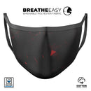 Dark Red Geometric Triangles - Made in USA Mouth Cover Unisex Anti-Dust Cotton Blend Reusable & Washable Face Mask with Adjustable Sizing for Adult or Child