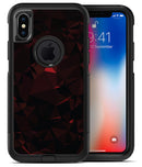 Dark Red Geometric Triangles - iPhone X OtterBox Case & Skin Kits