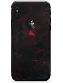 Dark Red Geometric Triangles - iPhone X Skin-Kit