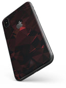 Dark Red Geometric Triangles - iPhone X Skin-Kit