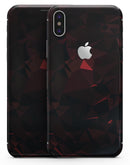 Dark Red Geometric Triangles - iPhone X Skin-Kit