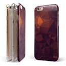 Dark Red Geometric V15 iPhone 6/6s or 6/6s Plus 2-Piece Hybrid INK-Fuzed Case