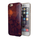 Dark Red Geometric V15 iPhone 6/6s or 6/6s Plus 2-Piece Hybrid INK-Fuzed Case