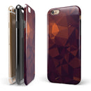 Dark Red Geometric V15 iPhone 6/6s or 6/6s Plus 2-Piece Hybrid INK-Fuzed Case
