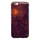 Dark Red Geometric V15 iPhone 6/6s or 6/6s Plus 2-Piece Hybrid INK-Fuzed Case
