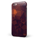 Dark Red Geometric V15 iPhone 6/6s or 6/6s Plus 2-Piece Hybrid INK-Fuzed Case