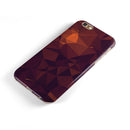 Dark Red Geometric V15 iPhone 6/6s or 6/6s Plus 2-Piece Hybrid INK-Fuzed Case