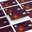 Dark Red Geometric V15 - Premium Protective Decal Skin-Kit for the Apple Credit Card