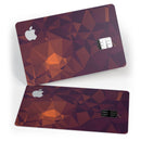 Dark Red Geometric V15 - Premium Protective Decal Skin-Kit for the Apple Credit Card