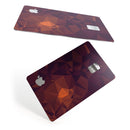 Dark Red Geometric V15 - Premium Protective Decal Skin-Kit for the Apple Credit Card