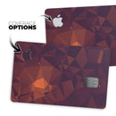 Dark Red Geometric V15 - Premium Protective Decal Skin-Kit for the Apple Credit Card