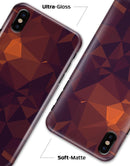 Dark Red Geometric V15 - iPhone X Clipit Case
