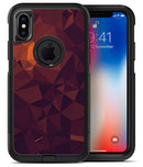 Dark Red Geometric V15 - iPhone X OtterBox Case & Skin Kits