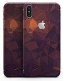 Dark Red Geometric V15 - iPhone X Skin-Kit