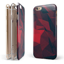 Dark Red Geometric V16 iPhone 6/6s or 6/6s Plus 2-Piece Hybrid INK-Fuzed Case