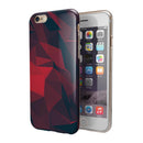 Dark Red Geometric V16 iPhone 6/6s or 6/6s Plus 2-Piece Hybrid INK-Fuzed Case