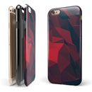 Dark Red Geometric V16 iPhone 6/6s or 6/6s Plus 2-Piece Hybrid INK-Fuzed Case