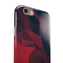 Dark Red Geometric V16 iPhone 6/6s or 6/6s Plus 2-Piece Hybrid INK-Fuzed Case