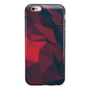 Dark Red Geometric V16 iPhone 6/6s or 6/6s Plus 2-Piece Hybrid INK-Fuzed Case