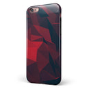 Dark Red Geometric V16 iPhone 6/6s or 6/6s Plus 2-Piece Hybrid INK-Fuzed Case