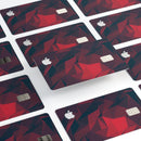 Dark Red Geometric V16 - Premium Protective Decal Skin-Kit for the Apple Credit Card