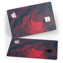 Dark Red Geometric V16 - Premium Protective Decal Skin-Kit for the Apple Credit Card