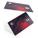 Dark Red Geometric V16 - Premium Protective Decal Skin-Kit for the Apple Credit Card