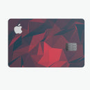 Dark Red Geometric V16 - Premium Protective Decal Skin-Kit for the Apple Credit Card