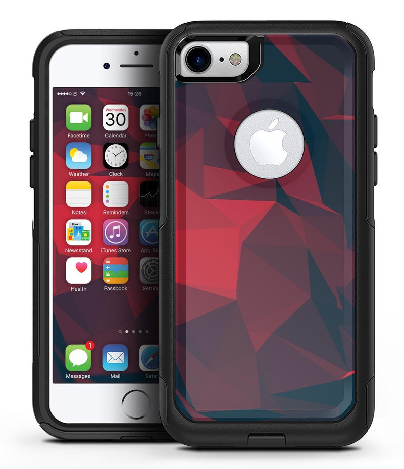 Dark Red Geometric V16 - iPhone 7 or 8 OtterBox Case & Skin Kits