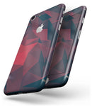 Dark Red Geometric V16 - Skin-kit for the iPhone 8 or 8 Plus